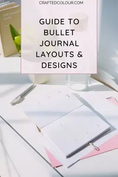 bullet journal on desk waiting for a layout